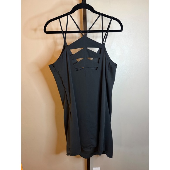 Naked Zebra Dresses & Skirts - Naked Zebra Black Cage Back Mini Dress Strappy V-Neck Cocktail Size Medium